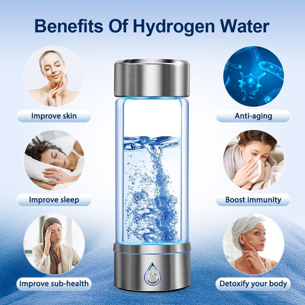 Hydrogen Water Bottle Generator - Portable Antioxidant Water Maker